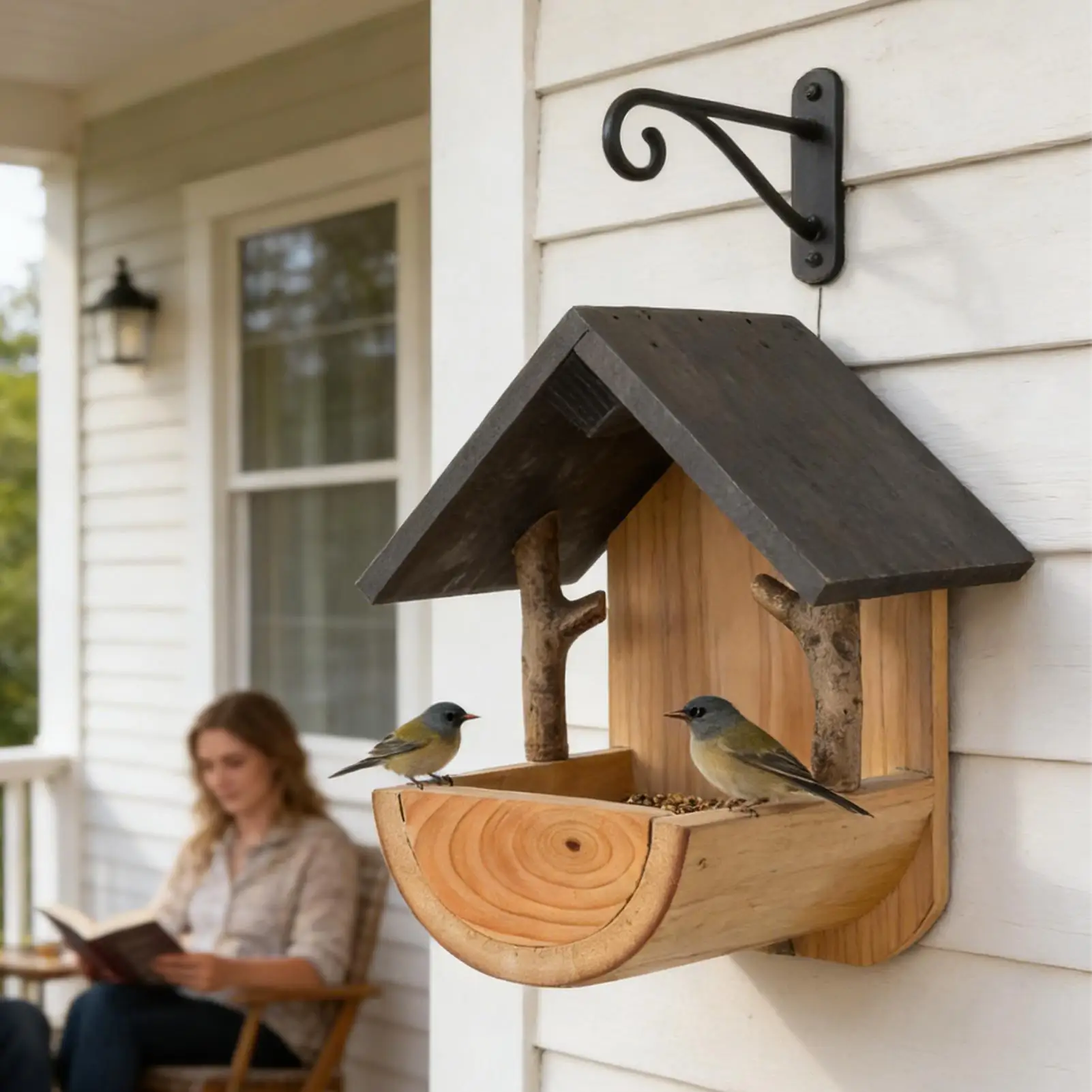 Watches & Jewelry Repair Center Photos - Wall Mount Wooden bird feeder Outdoor