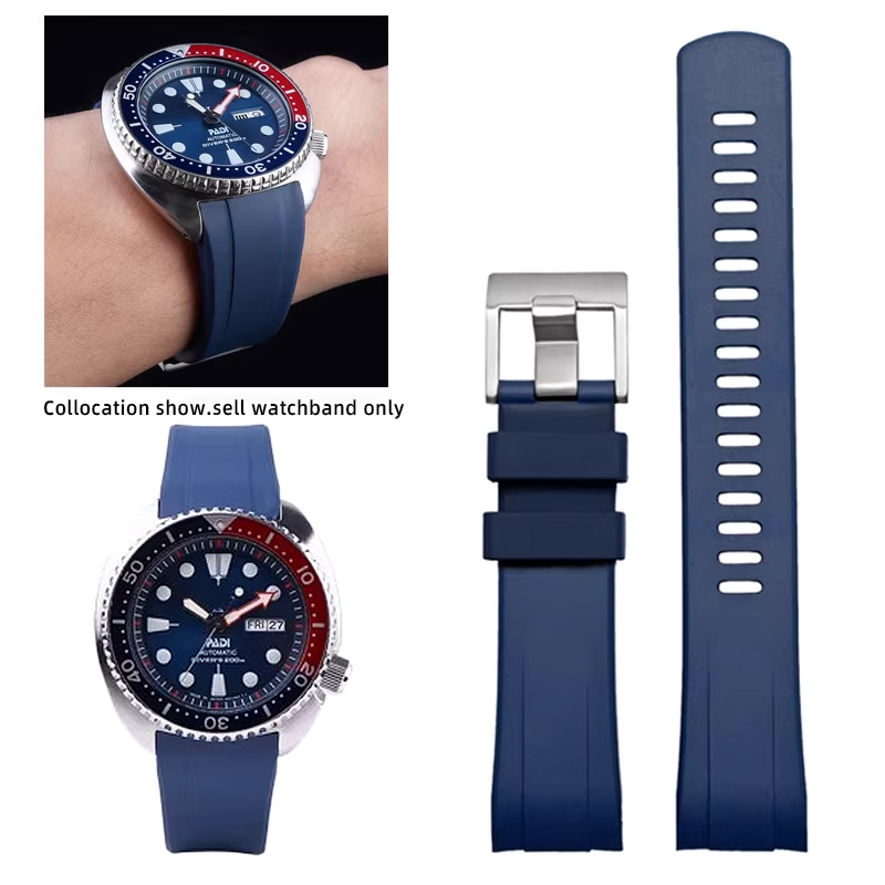 Seiko Watch Prospex - FKM Watch band For Seiko PROSPEX