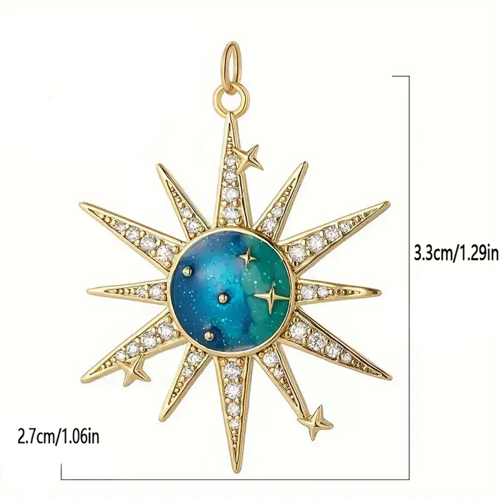 1PC Copper Zircon Plated heart - đánh giá và giá Moon Star Earrings