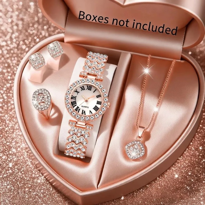 5PCS Luxury Rhinestone Women's - đánh giá và giá Jewelry Box Watches Bracelets