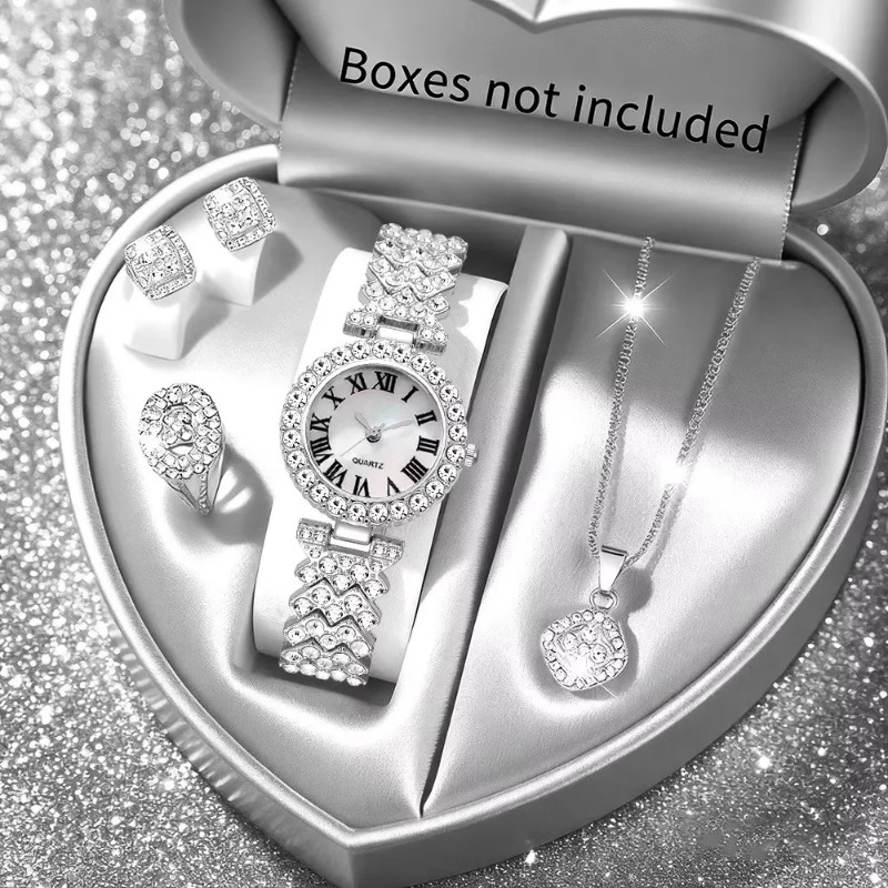 5PCS Luxury Rhinestone Women's - đánh giá và giá Jewelry Box Watches Bracelets