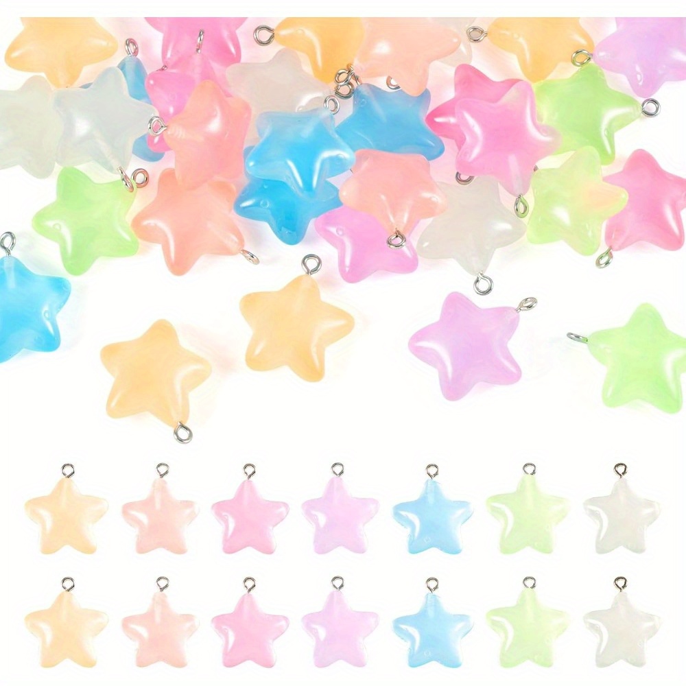 6/24/40pcs Mixed Color Luminou - đánh giá và giá Moon Star Earrings