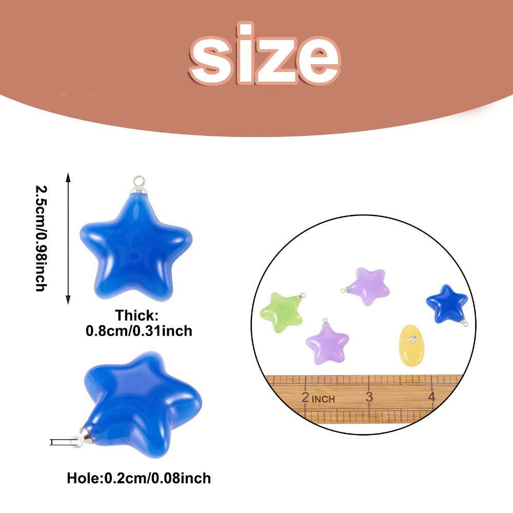 6/24/40pcs Mixed Color Luminou - đánh giá và giá Moon Star Earrings
