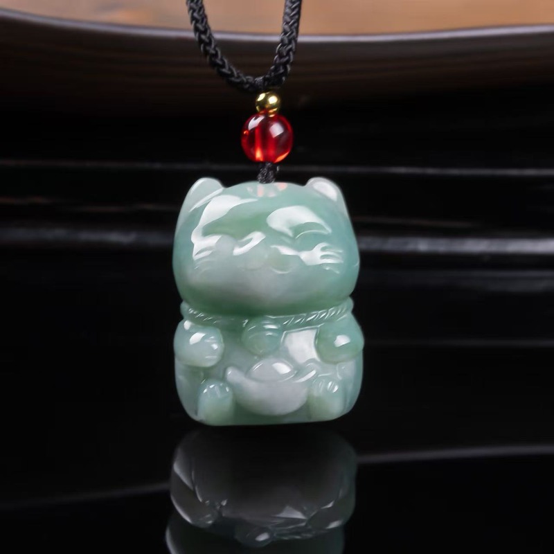 Natural Emerald Jade Lucky Cat - đánh giá và giá Jewelry & Watches Vitopoulos