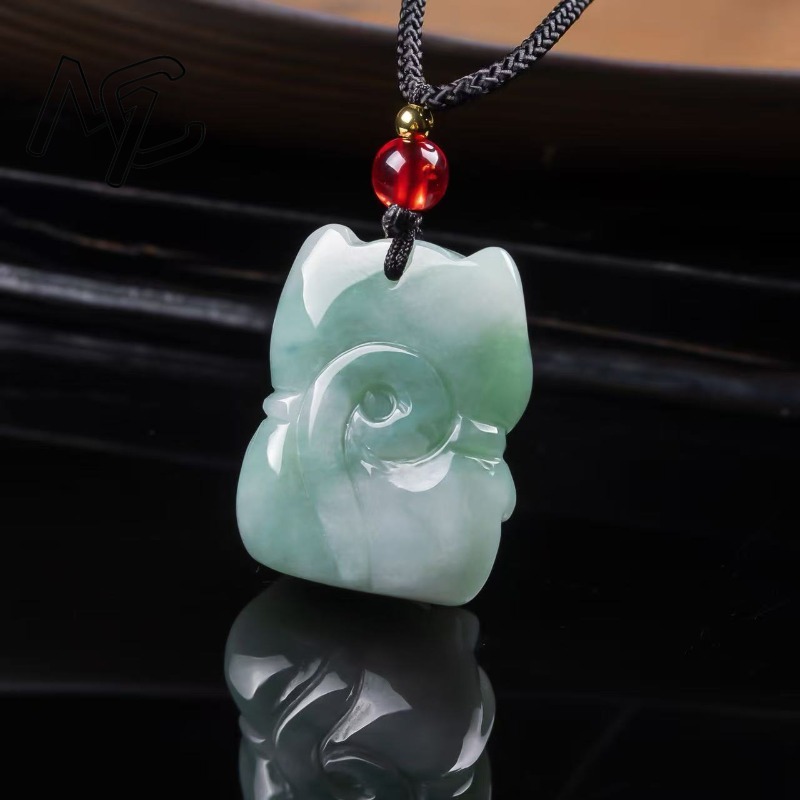 Natural Emerald Jade Lucky Cat - đánh giá và giá Jewelry & Watches Vitopoulos
