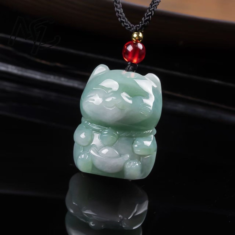 Natural Emerald Jade Lucky Cat - đánh giá và giá Jewelry & Watches Vitopoulos