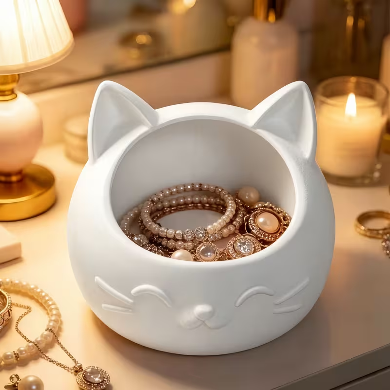 Mini Cartoon Cat-Shaped Storag - đánh giá và giá Jewelry Box Watches Bracelets