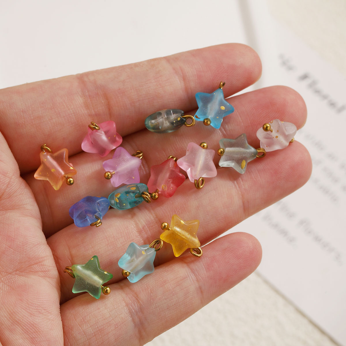 12pcs Mini Mixed Color Acrylic - đánh giá và giá Moon Star Earrings