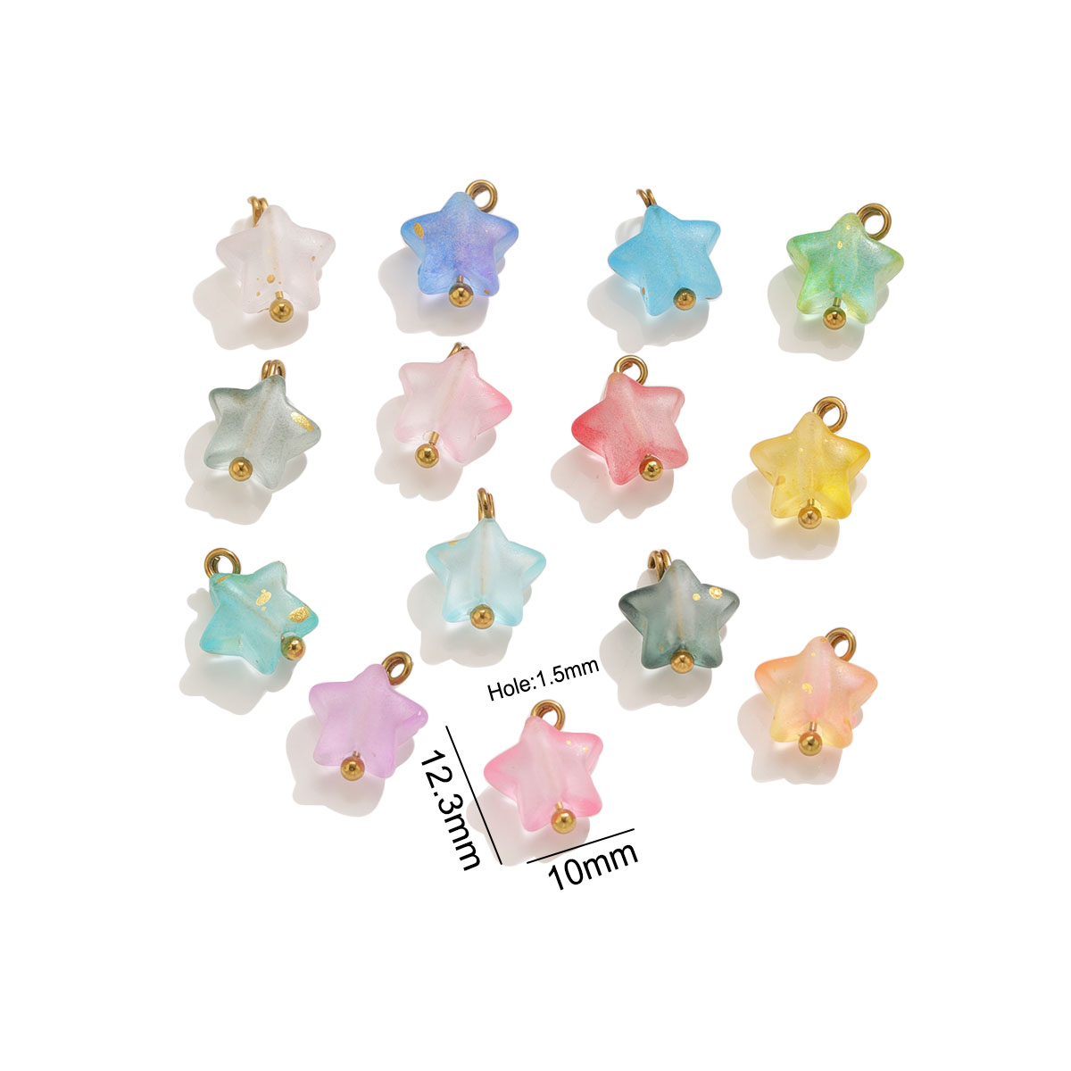 12pcs Mini Mixed Color Acrylic - đánh giá và giá Moon Star Earrings