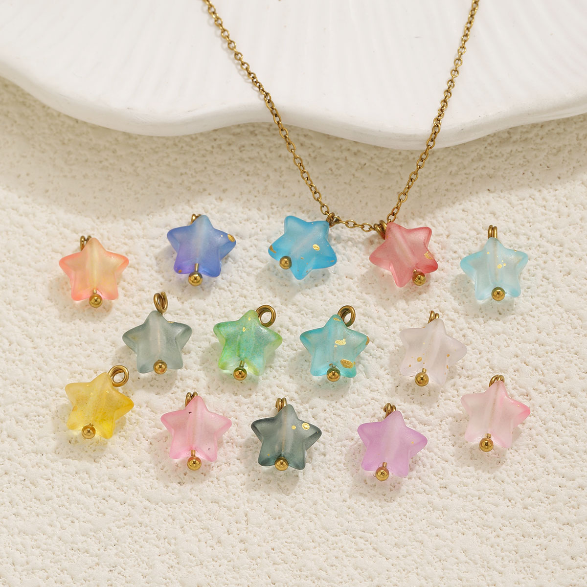 12pcs Mini Mixed Color Acrylic - đánh giá và giá Moon Star Earrings