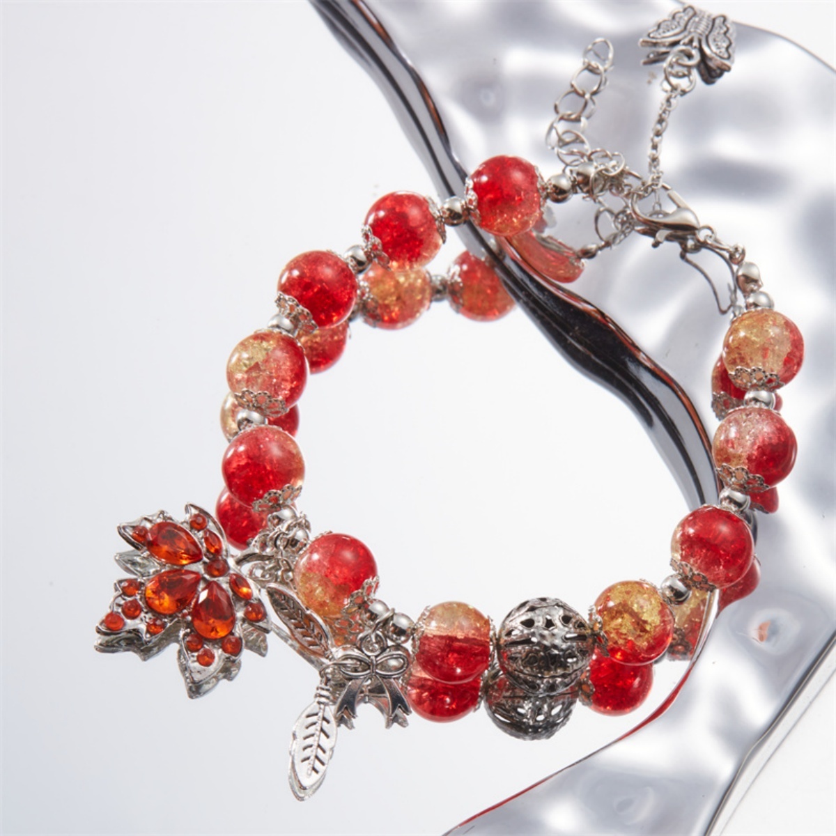 Chinese Style Red Zircon Maple - đánh giá và giá Jewelry & Watches Vitopoulos