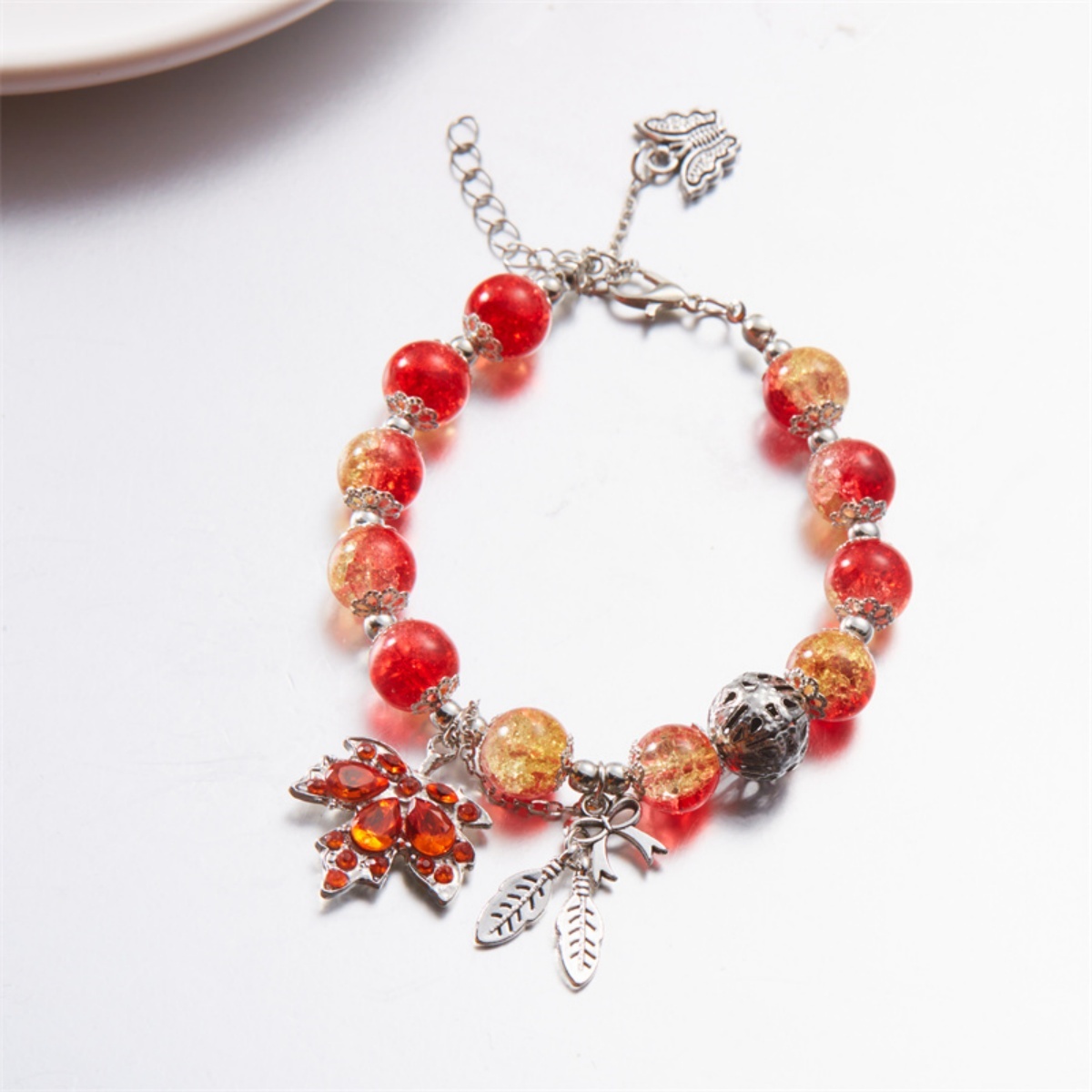 Chinese Style Red Zircon Maple - đánh giá và giá Jewelry & Watches Vitopoulos