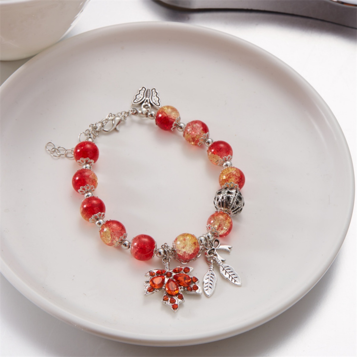 Chinese Style Red Zircon Maple - đánh giá và giá Jewelry & Watches Vitopoulos