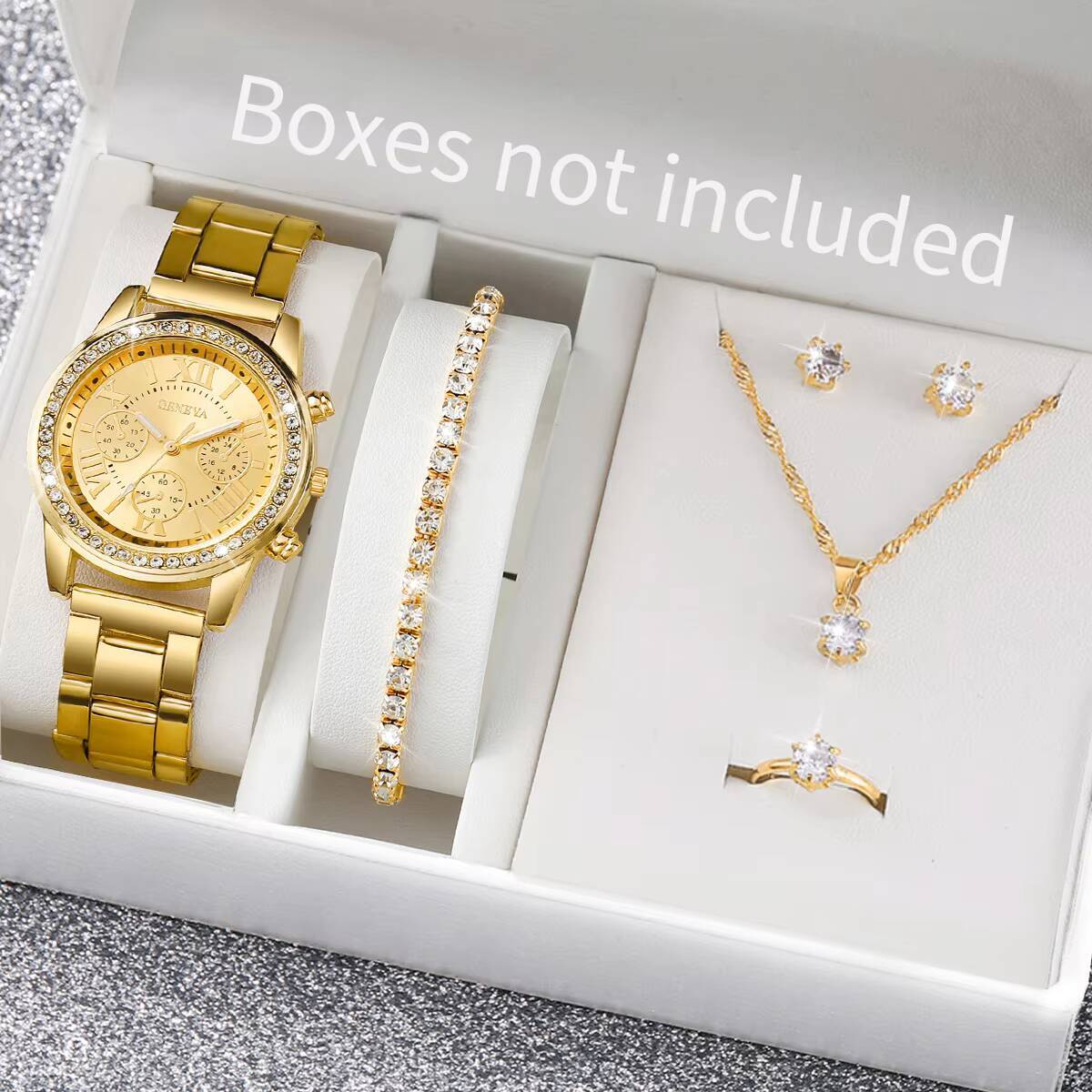 6PCS/Set Fashion Rhinestone Wo - đánh giá và giá Jewelry Box Watches Bracelets