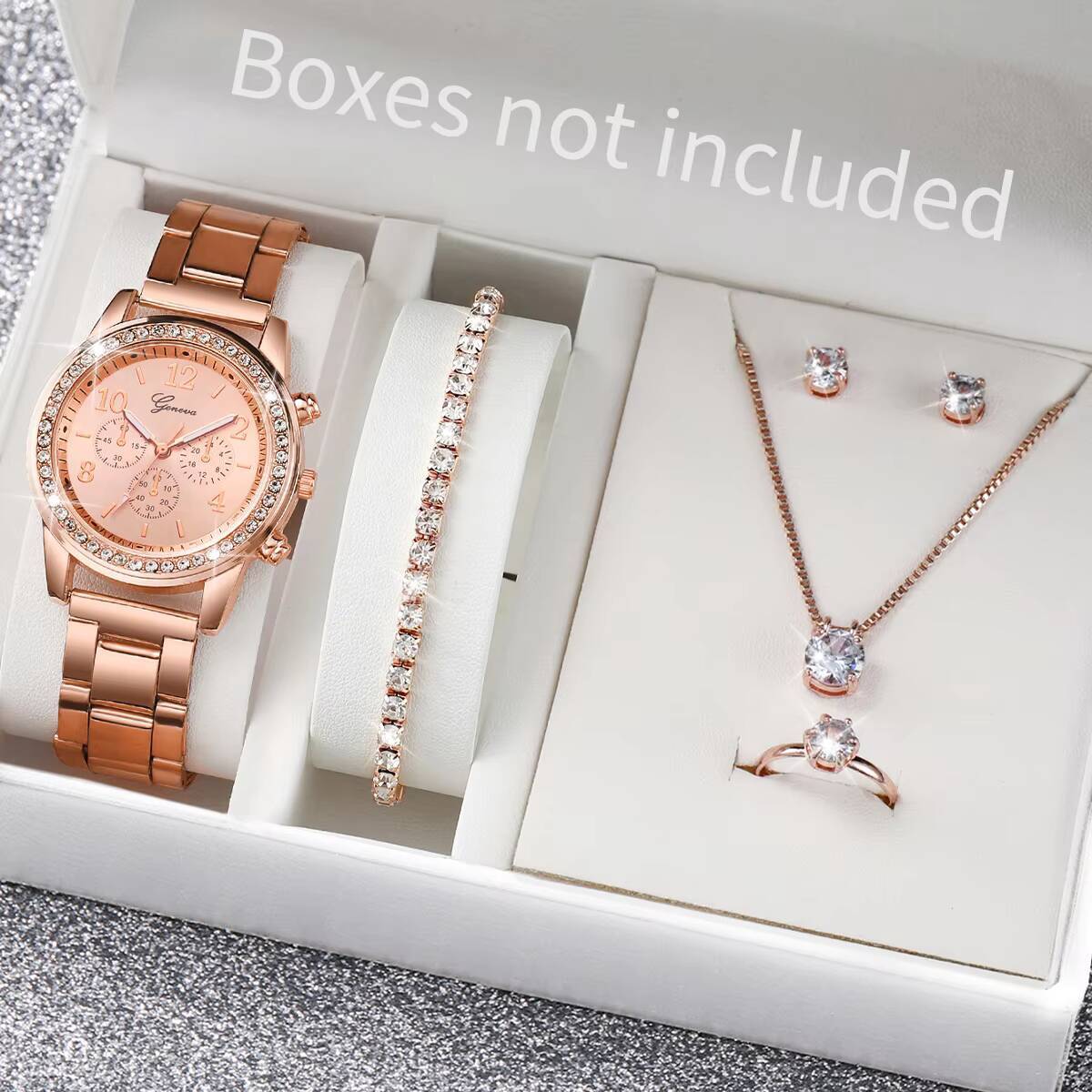 6PCS/Set Fashion Rhinestone Wo - đánh giá và giá Jewelry Box Watches Bracelets