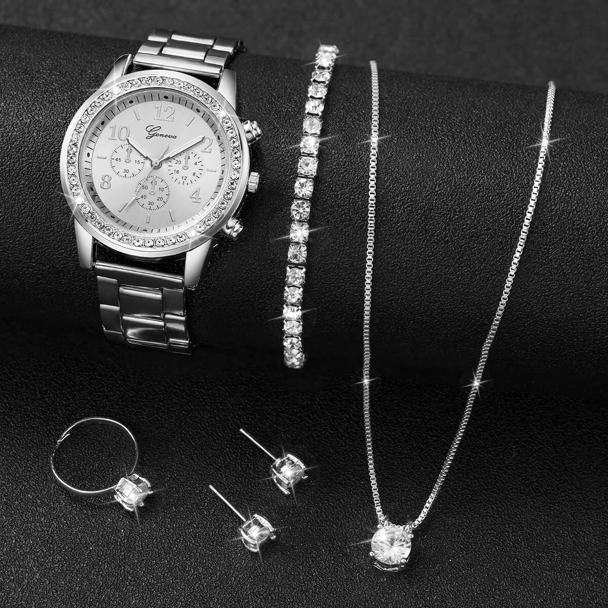 6PCS/Set Fashion Rhinestone Wo - đánh giá và giá Jewelry Box Watches Bracelets
