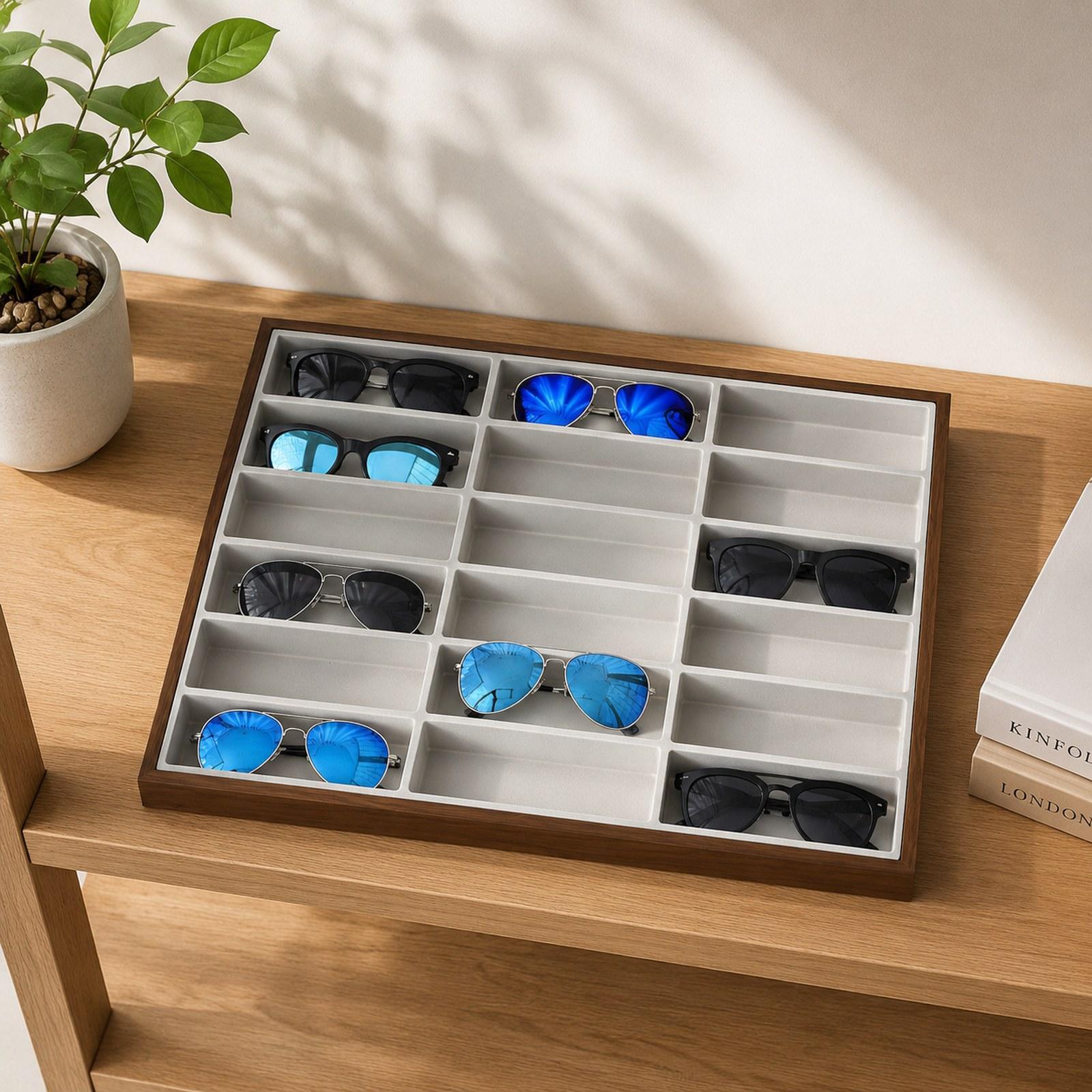 Eyeglass Organizer Box 18 Comp - đánh giá và giá Jewelry Eyewear Watches & Accessories