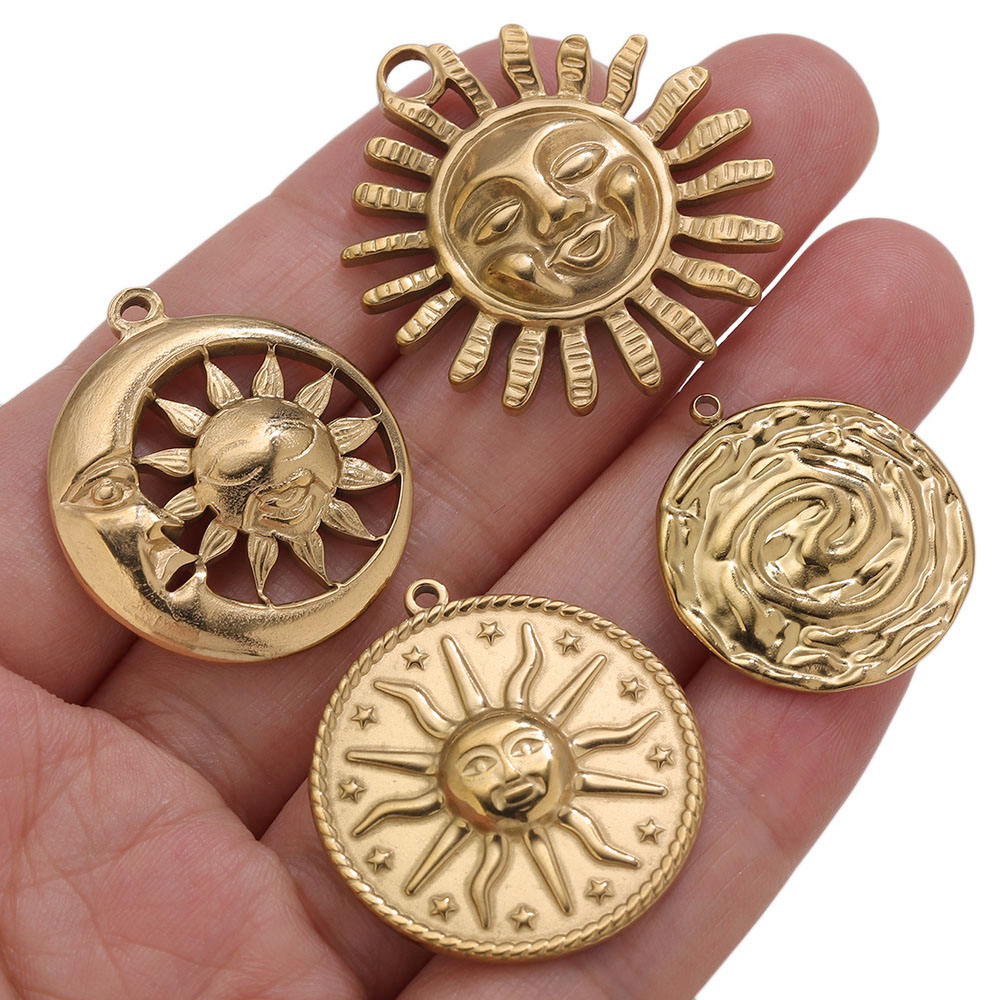 5pcs PVD Gold Charms Stainless - đánh giá và giá Moon Star Earrings