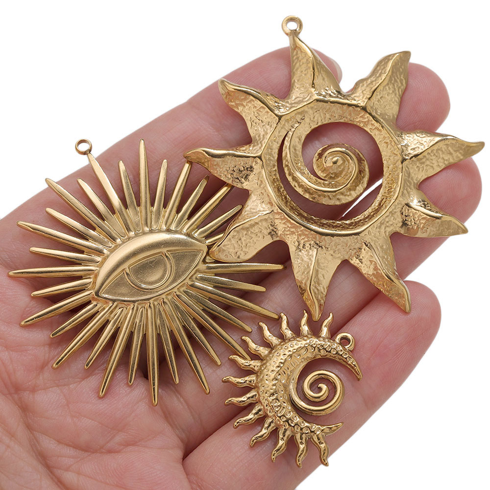 5pcs PVD Gold Charms Stainless - đánh giá và giá Moon Star Earrings