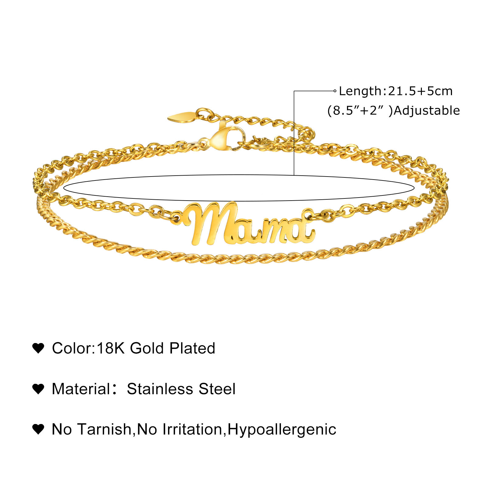 Vnox Customized Name Anklets f - đánh giá và giá Anklet Foot Chain