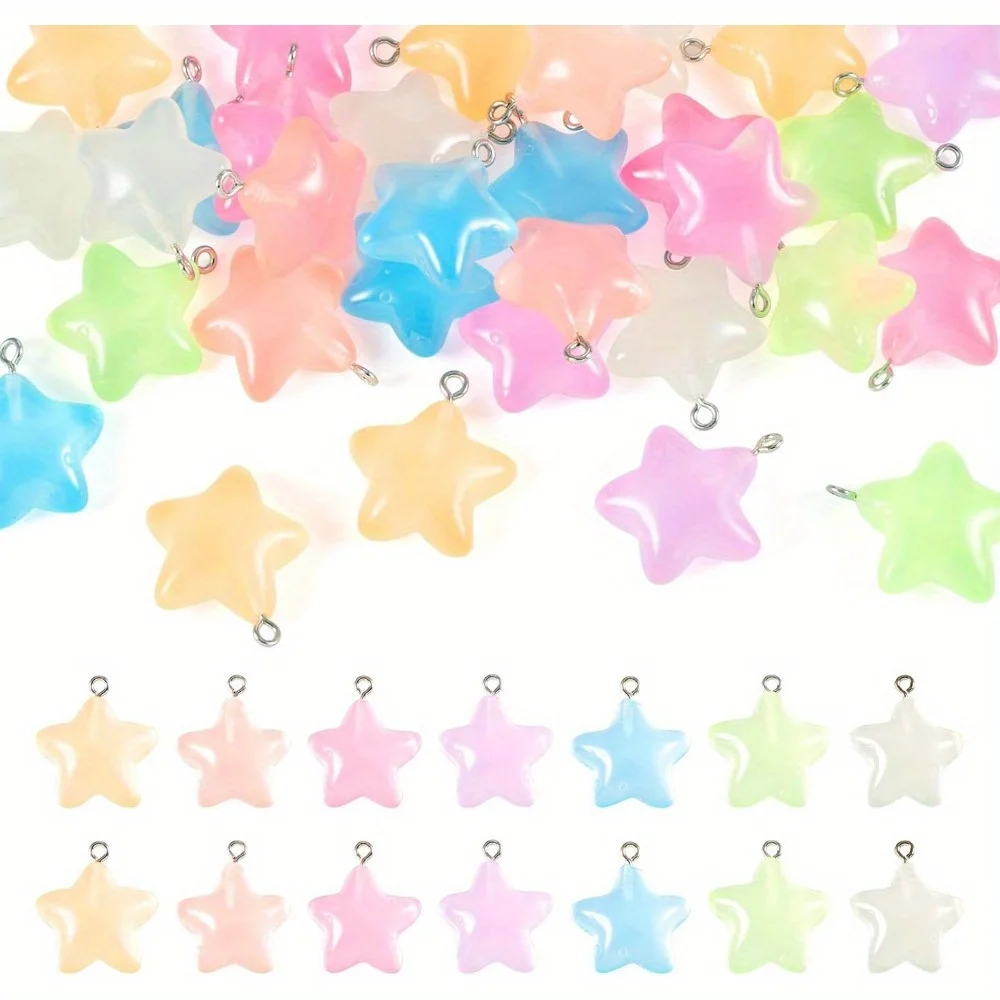 6/24/40pcs Mixed Color Luminou - đánh giá và giá Moon Star Earrings