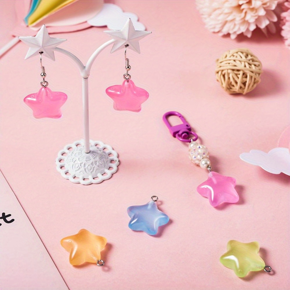 6/24/40pcs Mixed Color Luminou - đánh giá và giá Moon Star Earrings