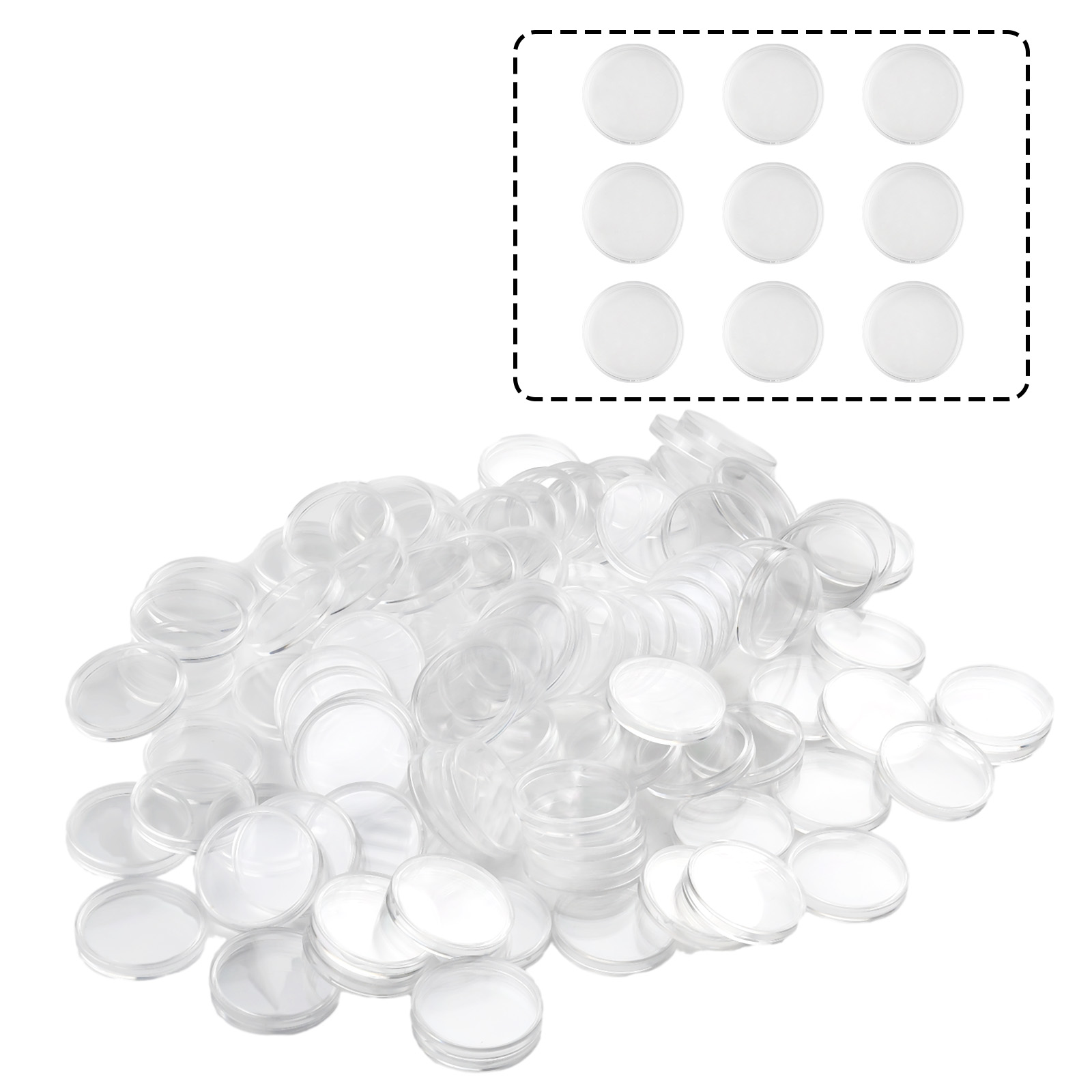 100Pcs Transparent Plastic Rou - đánh giá và giá Collectors Coins Jewelry & Watches Of Smithtown Photos