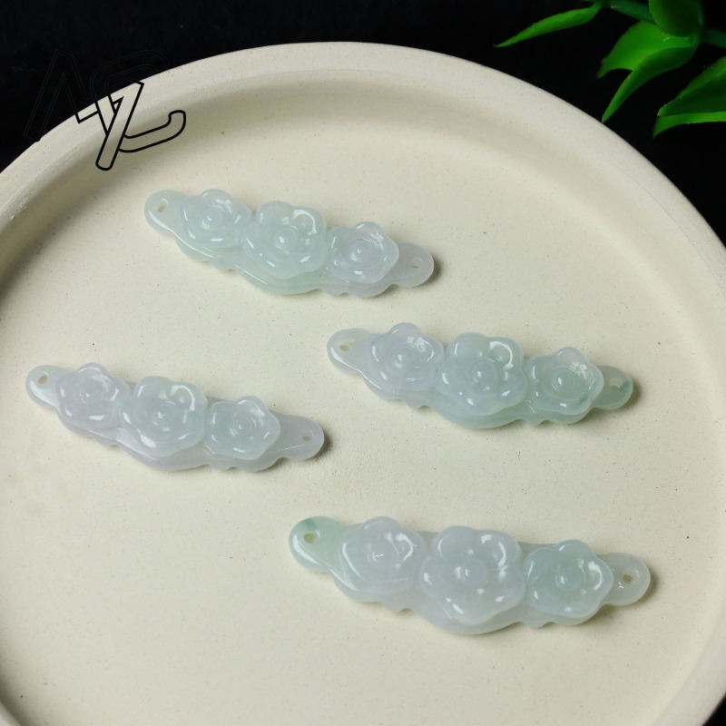1pc Natural Jadeite Emerald Fl - đánh giá và giá Jewelry & Watches Vitopoulos