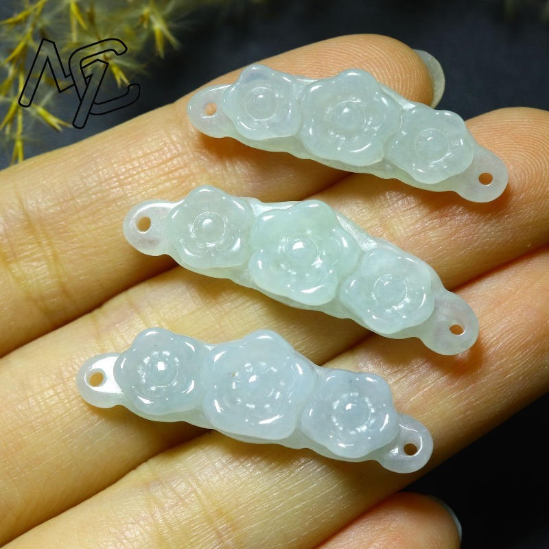 1pc Natural Jadeite Emerald Fl - đánh giá và giá Jewelry & Watches Vitopoulos