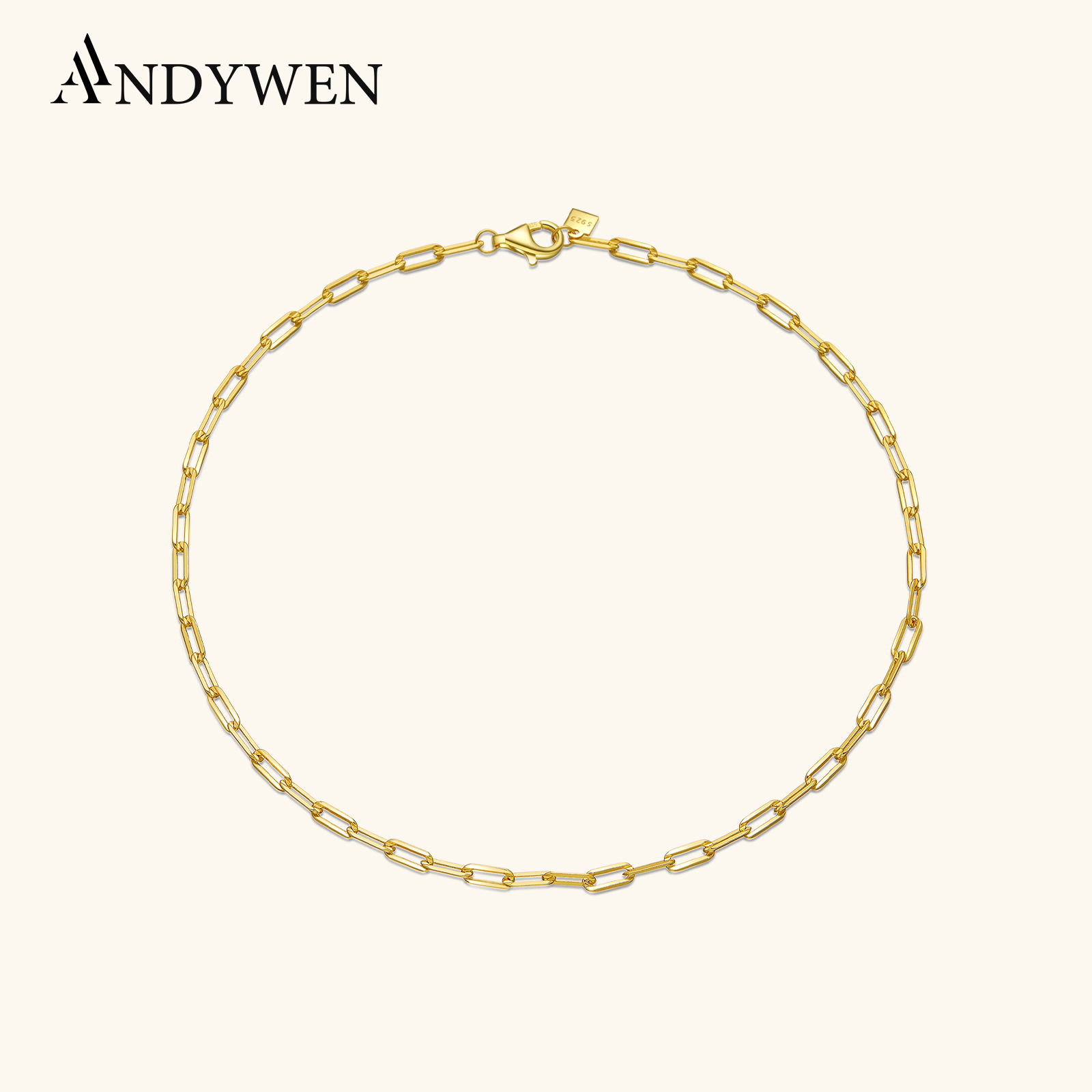 ANDYWEN Bạc 925 Vàng Bạn Trai  - đánh giá và giá Anklet Foot Chain