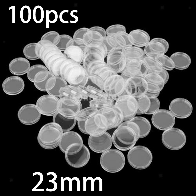 100 Pieces 23mm Clear Round Pl - đánh giá và giá Collectors Coins Jewelry & Watches Of Smithtown Photos