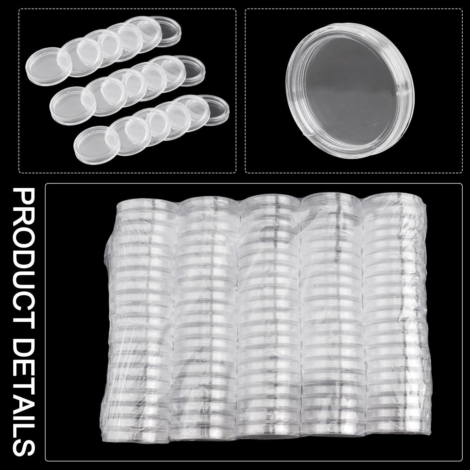 100 Pieces 23mm Clear Round Pl - đánh giá và giá Collectors Coins Jewelry & Watches Of Smithtown Photos