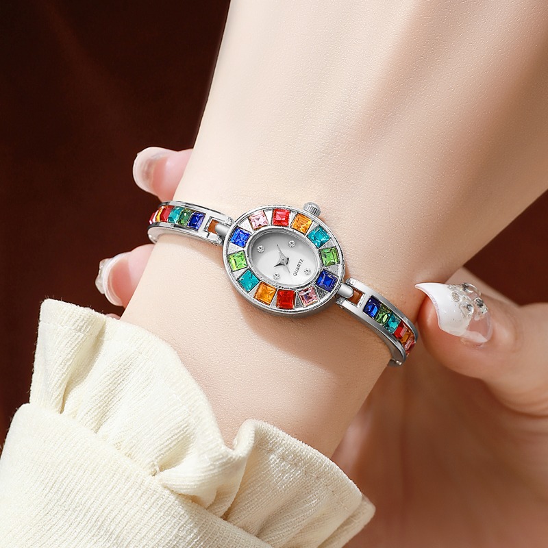 2pcs Elegant Colorful Rhinesto - đánh giá và giá Jewelry Box Watches Bracelets