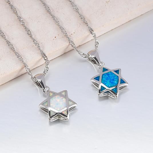 Star of David Opal Pendant Nec - đánh giá và giá Jewelry & Watches Vitopoulos