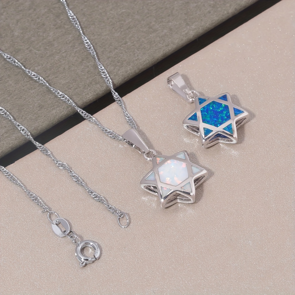 Star of David Opal Pendant Nec - đánh giá và giá Jewelry & Watches Vitopoulos