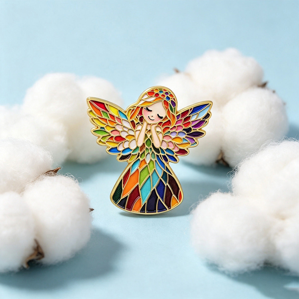 9pcs Vintage Colorful Girl Ena - đánh giá và giá Vintage Brooch Pin