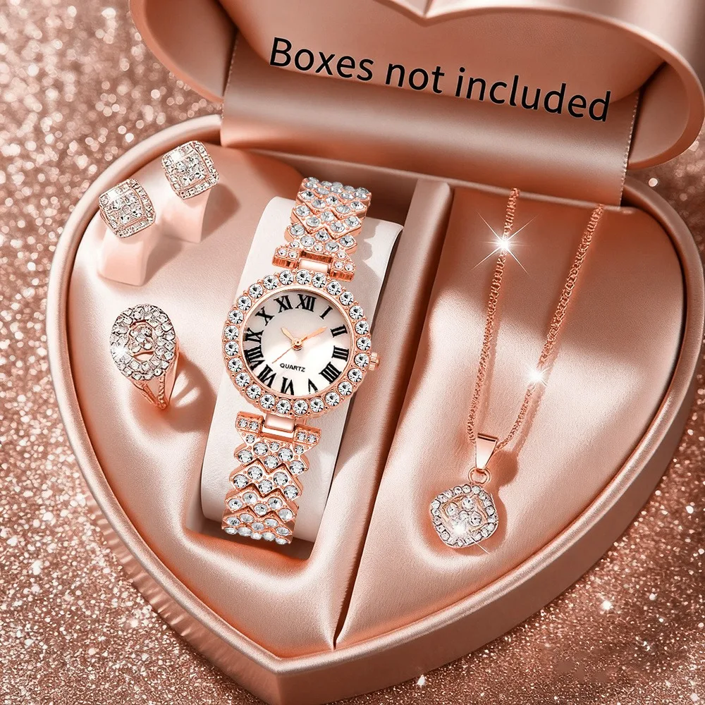 2026 5pcs Elegant Rhinestone W - đánh giá và giá Jewelry Box Watches Bracelets
