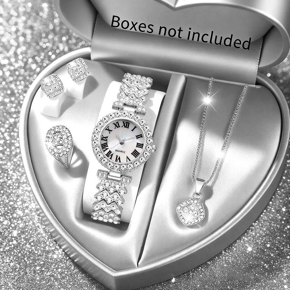 2026 5pcs Elegant Rhinestone W - đánh giá và giá Jewelry Box Watches Bracelets